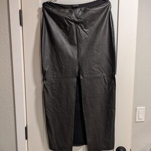 Naked Wardrobe Black Faux Leather Skirt
